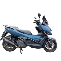 Pot echappement compatible avec Zontes M 125 2022-2024, Pentaroad Black, Pot échappement complet, non légal pour les pays de l'UE, avec db killer amovible 