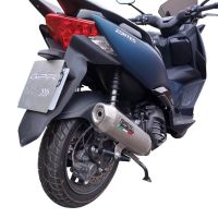 Pot echappement compatible avec Zontes M 125 2022-2024, Pentaroad Inox, Pot échappement complet, non légal pour les pays de l'UE, avec db killer amovible 