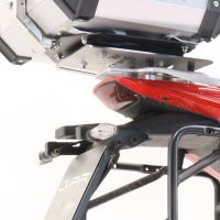 GPR TECH compatible with  Moto Morini X-CAPE 650 2021/2024 e5 Plaque de montage spécifique Top Case ALPITECH 35>55 LT compatible avec le porte-bagages d'origine, en acier inoxydable fabriqué avec 4 points d'ancrage