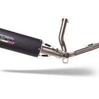Pot echappement compatible avec Suzuki Sv 650 - S 2003-2010, Furore Nero, Pot échappement homologué et légal, silencieux avec mi-collecteur y db killer amovible 