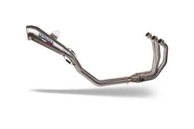 Pot echappement compatible avec Triumph Tiger Sport 660 2022-2024, Powercone Evo, Pot échappement complet, non légal pour les pays de l'UE, avec db killer amovible 