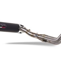 Pot echappement compatible avec Triumph Tiger Sport 660 2022-2024, M3 Black Titanium, Pot échappement complet, non légal pour les pays de l'UE, avec db killer amovible 