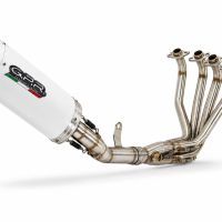 GPR pot echappement compatible avec Honda Cb 650 F 2014-2016, Albus Ceramic, Homologué et légal, système d'échappement complet avec catalyseur et db killer amovible 
