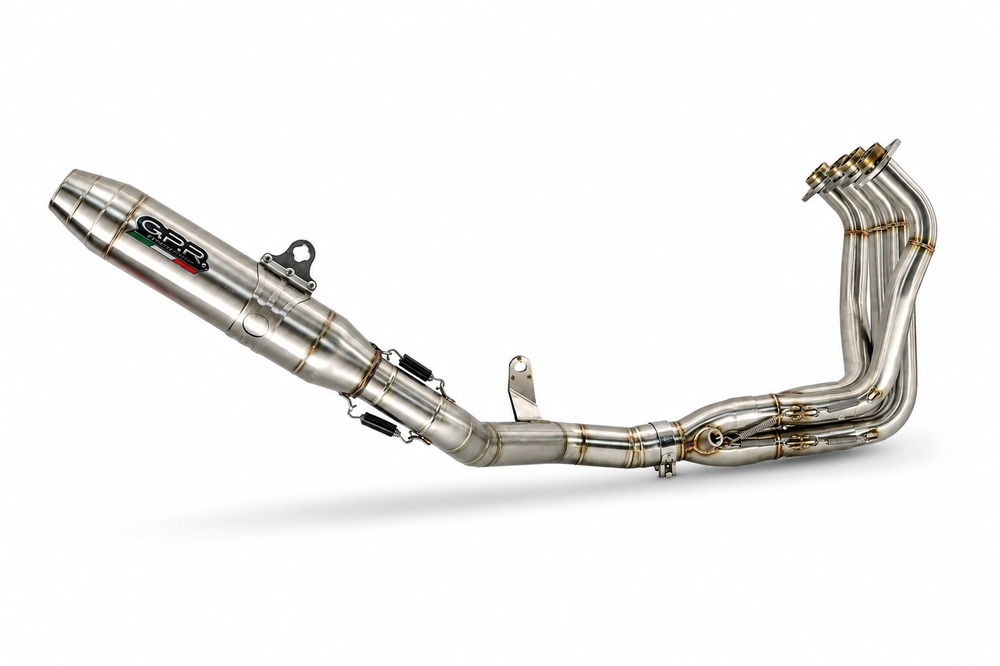 GPR pot echappement compatible avec Suzuki Gsx-S 1000 2015-2016, Deeptone Inox, Pot d'échappement complet racing, compris de collecteur et db killer amovible, sans homologation 