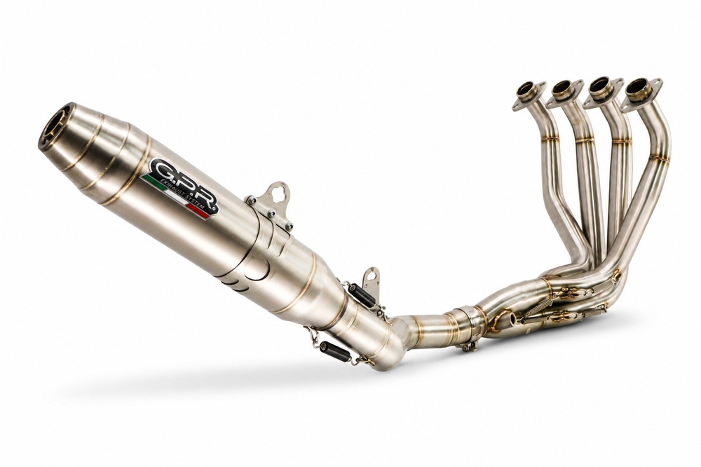 GPR pot echappement compatible avec Suzuki Gsx-S 1000 2015-2016, Deeptone Inox, Pot d'échappement complet racing, compris de collecteur et db killer amovible, sans homologation 