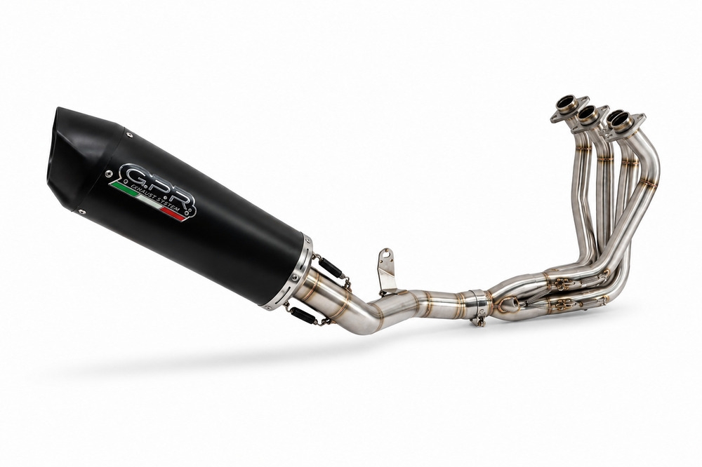 GPR pot echappement compatible avec Suzuki GSX-S950 2021-2025, Furore Nero, Pot d'échappement complet racing, compris de collecteur et db killer amovible, sans homologation 