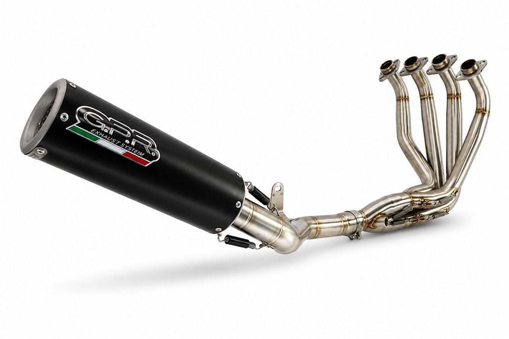 GPR pot echappement compatible avec Suzuki Gsx-S 1000 F 2017-2020, M3 Black Titanium, Homologué et légal, système d'échappement complet avec catalyseur et db killer amovible 