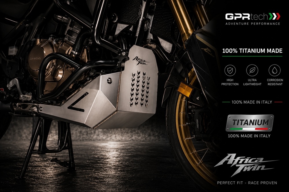 GPR TECH compatible with  Honda Crf 1100 L Africa Twin Adventure Sport 2024/2026 e5 plus Sabot moteur en titane 