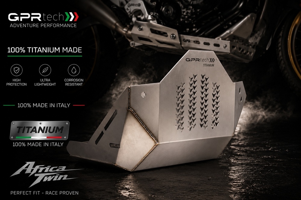 GPR TECH compatible with  Honda Crf 1100 L Africa Twin Adventure Sport 2024/2026 e5 plus Sabot moteur en titane 