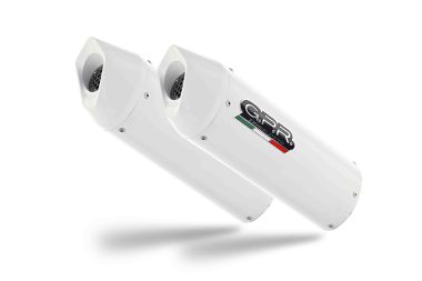 Pot echappement compatible avec Suzuki Hayabusa 1300 2017-2020, Albus Evo4, Paire de pot d'échappement homologuées, livrées avec db killer amovible et raccords spécifiques 