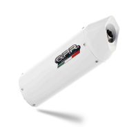 Exhaust compatible with Bmw F800GT 2012-2016, Albus Ceramic, Slip-on exhaust including removable db killer and link pipe, EPA-compliant 
