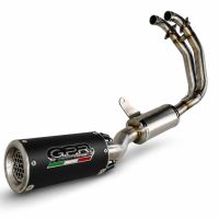 GPR pot echappement compatible avec Aprilia TUONO 660 2021-2024, M3 Black Titanium, Homologué et légal, système d'échappement complet avec catalyseur et db killer amovible 