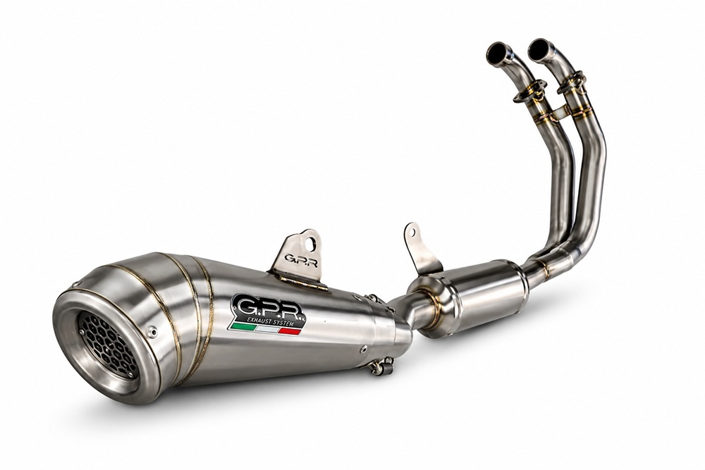 GPR pot echappement compatible avec Aprilia TUONO 660 2021-2024, Powercone Evo, Homologué et légal, système d'échappement complet avec catalyseur et db killer amovible 