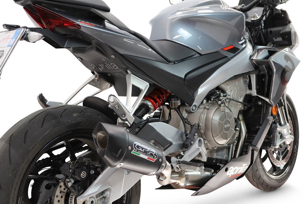 GPR exhaust compatible with Aprilia RS660 2025-2026, GP-Revo Black Titanium, Slip-on exhaust including link pipe and removable db killer 