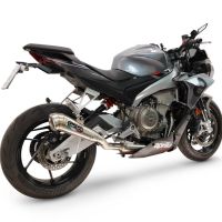 GPR pot echappement compatible avec Aprilia TUONO 660 2021-2024, Powercone Evo, Homologué et légal, système d'échappement complet avec catalyseur et db killer amovible 