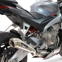 GPR pot echappement compatible avec Aprilia TUONO 660 2021-2024, Powercone Evo, Homologué et légal, système d'échappement complet avec catalyseur et db killer amovible 