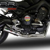 Pot echappement compatible avec Yamaha Mt-09 Tracer 900 2015-2020, M3 Inox , Pot d'échappement complet racing, compris de collecteur et db killer amovible, sans homologation 
