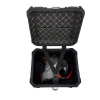 Top case GPR TECH compatible with  Hero Xpulse 200 BS6 4V 2021/2024 E5 Top Case Alpitech en aluminium, couleur argent avec plaque spécifique incluse Capacité Litres 35
