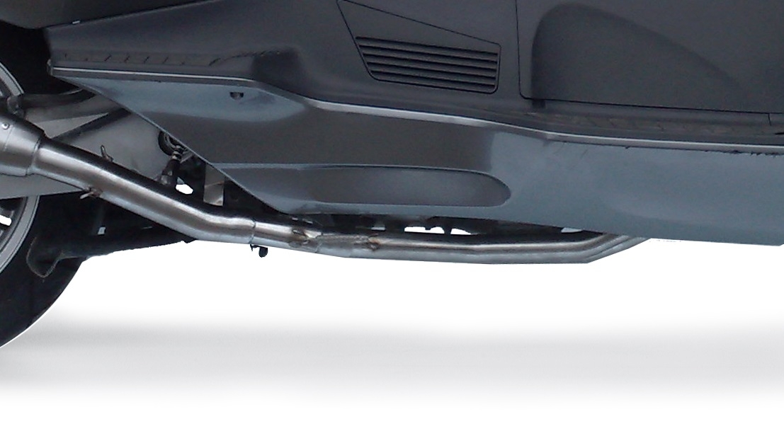 GPR exhaust compatible with  Suzuki Burgman An 650 2013-2016, Furore Nero, Full system exhaust, including removable db killer 