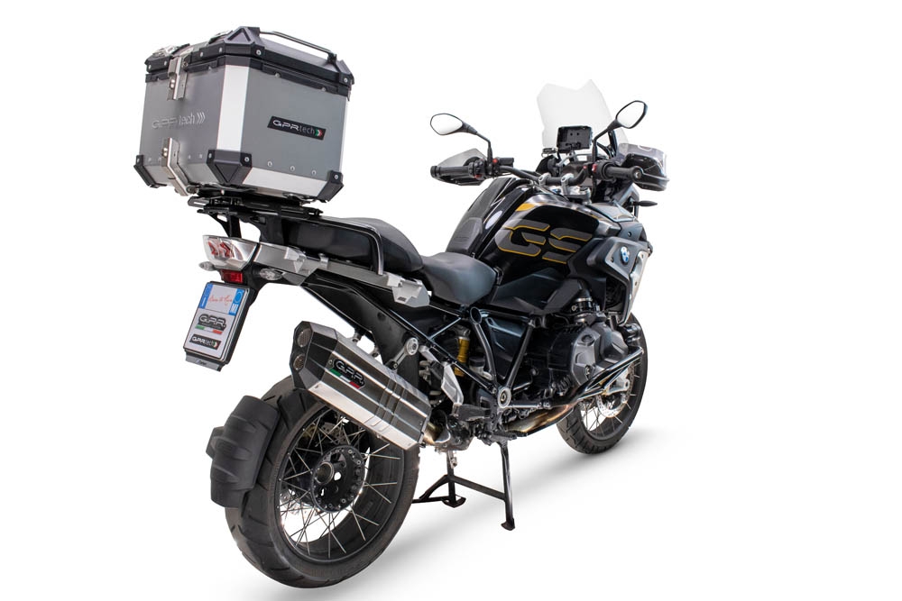 Top case GPR TECH compatible with  Bmw R 1250 Gs 2021/2024 e5 GPR TECH Top case in aluminum, silver color with specific plate included Capacity 55 LT.