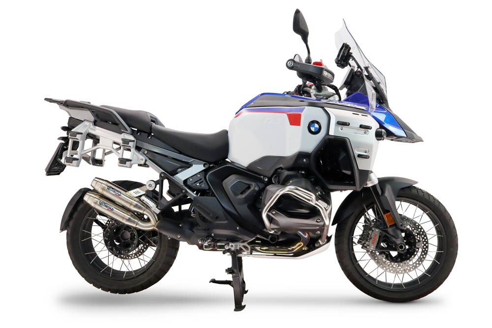 GPR pot echappement compatible avec Bmw R 1300 GS Adventure 2024-2026, Deeptone Duplex, Paire de pot d'échappement homologuées, livrées avec db killer amovible et raccords spécifiques 