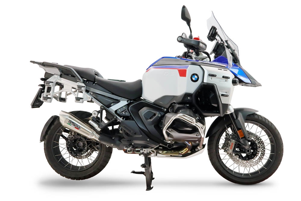 GPR pot echappement compatible avec Bmw R 1300 GS Adventure 2024-2026, GP-Revo Titanium, Échappement légal, homologué,silencieux avec db killer amovible et tuyau de liaison spécifique 