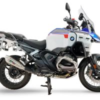 GPR exhaust compatible with Bmw R1300GS Adventure 2024-2026, GP-Revo Titanium, Slip-on exhaust including removable db killer and link pipe, EPA-compliant 