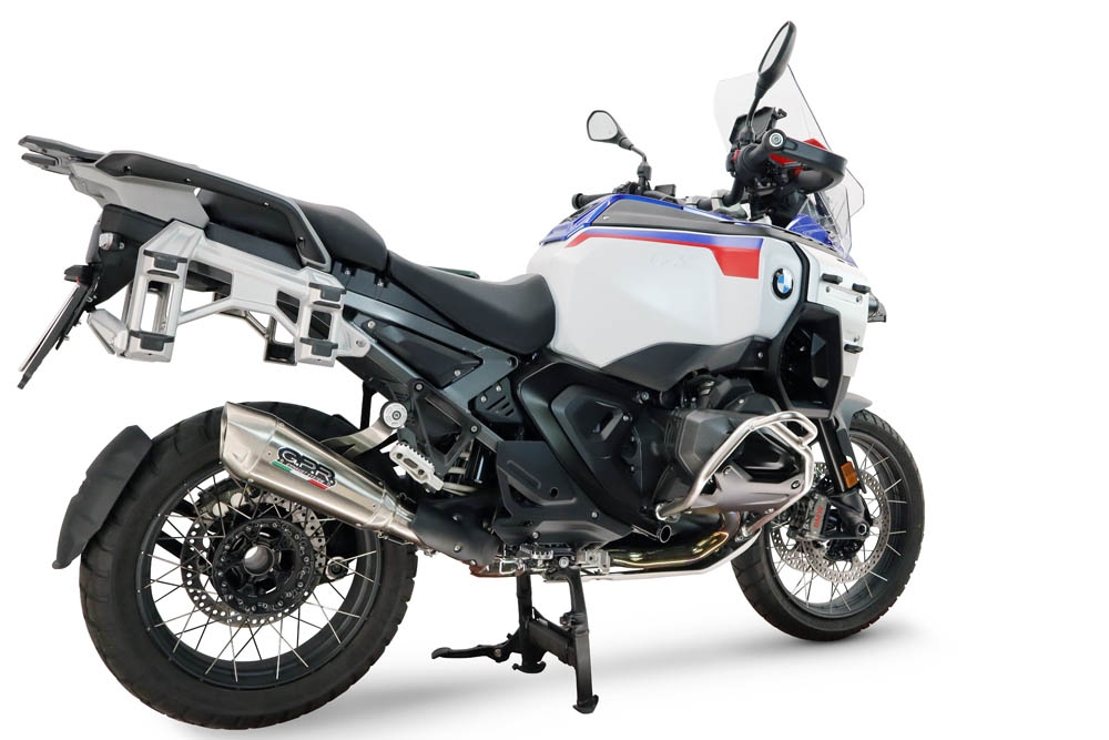 GPR pot echappement compatible avec Bmw R 1300 GS Adventure 2024-2026, GP-Revo Titanium, Échappement légal, homologué,silencieux avec db killer amovible et tuyau de liaison spécifique 