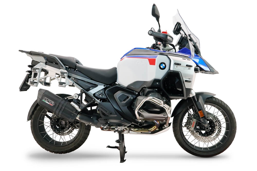 GPR pot echappement compatible avec Bmw R 1300 GS Adventure 2024-2026, Hyper Sonic Black Titanium, Échappement légal, homologué,silencieux avec db killer amovible et tuyau de liaison spécifique 