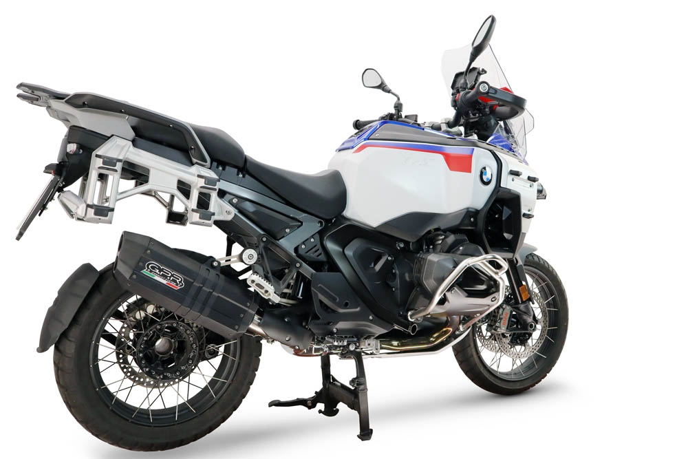 GPR pot echappement compatible avec Bmw R 1300 GS Adventure 2024-2026, Hyper Sonic Black Titanium, Échappement légal, homologué,silencieux avec db killer amovible et tuyau de liaison spécifique 