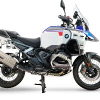 GPR pot echappement compatible avec Bmw R 1300 GS Adventure 2024-2026, Hyper Sonic Titanium, Échappement légal, homologué,silencieux avec db killer amovible et tuyau de liaison spécifique 