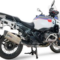 GPR pot echappement compatible avec Bmw R 1300 GS Adventure 2024-2026, Hyper Sonic Titanium, Échappement légal, homologué,silencieux avec db killer amovible et tuyau de liaison spécifique 