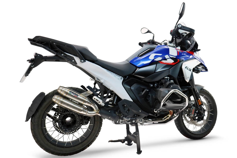 GPR exhaust compatible with  Bmw R1300GS Adventure 2024-2026, Deeptone Duplex, Dual slip-on including removable db killers and link pipes, not EPA-compliant 