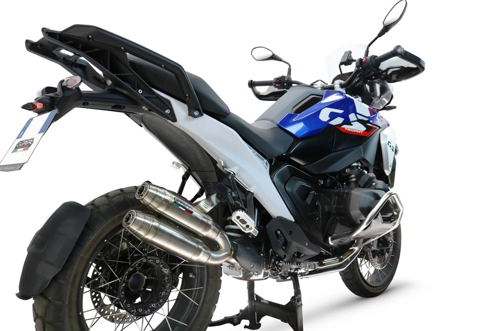 GPR exhaust compatible with  Bmw R1300GS Adventure 2024-2026, Deeptone Duplex, Dual slip-on including removable db killers and link pipes, not EPA-compliant 