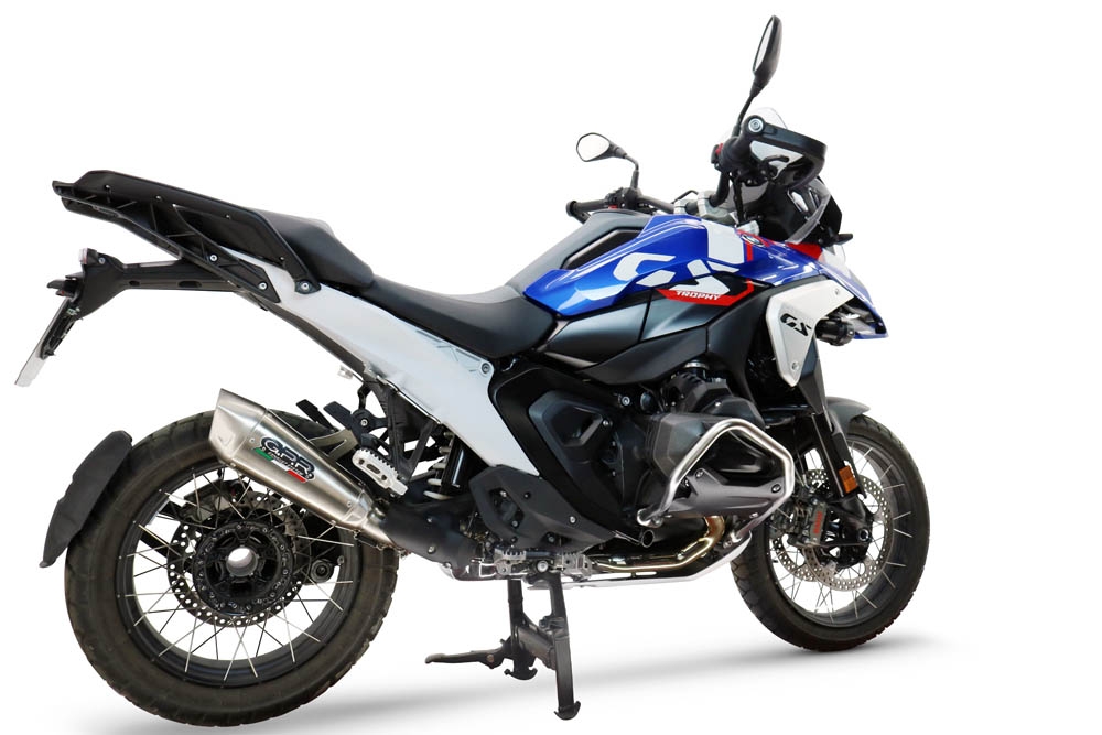 GPR exhaust compatible with  Bmw R1300GS 2024-2026, GP-Revo Titanium, Slip-on exhaust including removable db killer and link pipe, EPA-compliant 
