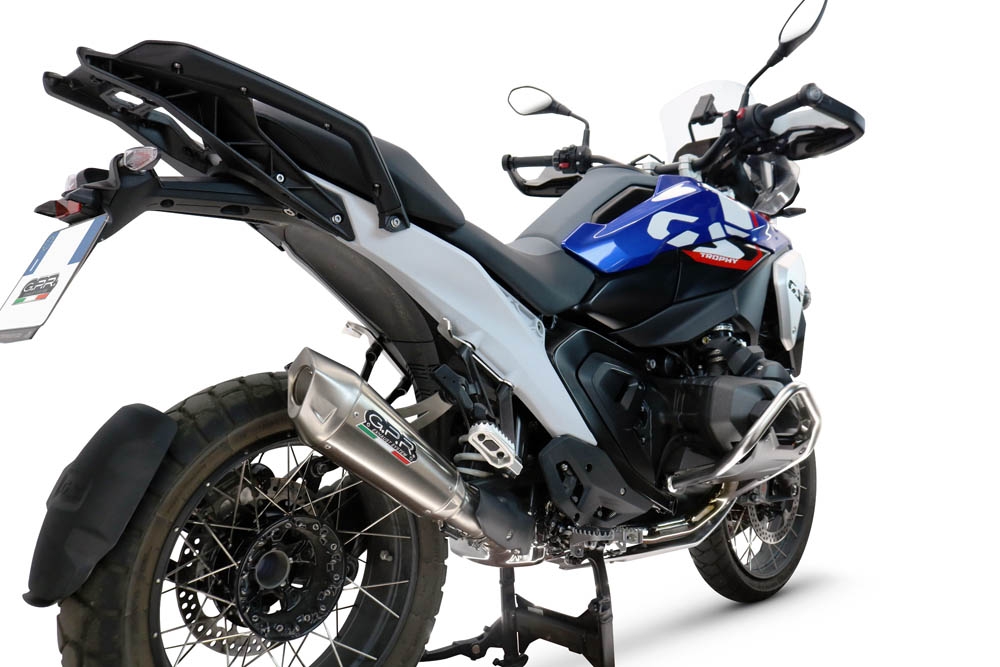 GPR exhaust compatible with  Bmw R1300GS 2024-2026, GP-Revo Titanium, Slip-on exhaust including removable db killer and link pipe, EPA-compliant 