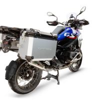 GPR TECH compatible with  Bmw R 1300 GS Adventure 2024/2026 Paire de valises latérales en aluminium avec couleur argent avec support de valise spécifique Capacité 38 LT. + 38 LT.