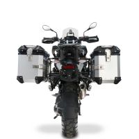 GPR TECH compatible with  Bmw R 1300 GS Adventure 2024/2026 Paire de valises latérales en aluminium avec couleur argent avec support de valise spécifique Capacité 38 LT. + 38 LT.