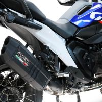 GPR exhaust compatible with  Bmw R1300GS Adventure 2024-2026, Hyper Sonic Black Titanium, Slip-on exhaust including removable db killer and link pipe, EPA-compliant 