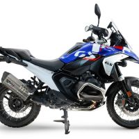 GPR exhaust compatible with  Bmw R1300GS 2024-2026, Hyper Sonic Titanium, Slip-on exhaust including removable db killer and link pipe, EPA-compliant 