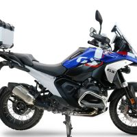 Top case GPR TECH compatible with  Bmw R 1300 GS 2024/2026 Top Case Alpitech en aluminium, couleur argent avec plaque spécifique pour porte-bagages arrière Capacité Litres 35