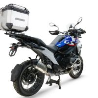 Top case GPR TECH compatible with  Bmw R 1300 GS 2024/2026 Top Case Alpitech en aluminium, couleur argent avec plaque spécifique pour porte-bagages arrière Capacité Litres 35