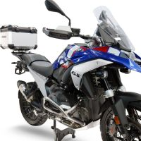 Top case GPR TECH compatible with  Bmw R 1300 GS 2024/2026 Top Case Alpitech en aluminium, couleur argent avec plaque spécifique pour porte-bagages arrière Capacité Litres 45