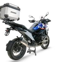 Top case GPR TECH compatible with  Bmw R 1300 GS Adventure 2024/2026 Top Case Alpitech en aluminium, couleur argent avec plaque spécifique pour porte-bagages arrière Capacité Litres 55
