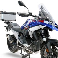 Top case GPR TECH compatible with  Bmw R 1300 GS Adventure 2024/2026 Top Case Alpitech en aluminium, couleur argent avec plaque spécifique pour porte-bagages arrière Capacité Litres 55