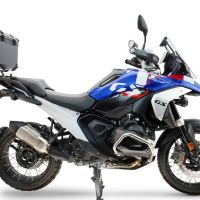 Top case GPR TECH compatible with  Bmw R 1300 GS 2024/2026 Top Case Alpitech en aluminium, couleur argent avec plaque spécifique pour porte-bagages arrière Capacité Litres 45