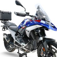 Top case GPR TECH compatible with  Bmw R 1300 GS Adventure 2024/2026 Top Case Alpitech en aluminium, couleur argent avec plaque spécifique pour porte-bagages arrière Capacité Litres 45