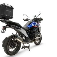 Top case GPR TECH compatible with  Bmw R 1300 GS Adventure 2024/2026 Top Case Alpitech en aluminium, couleur argent avec plaque spécifique pour porte-bagages arrière Capacité Litres 45