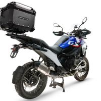 Top case GPR TECH compatible with  Bmw R 1300 GS 2024/2026 Top Case Alpitech en aluminium, couleur argent avec plaque spécifique pour porte-bagages arrière Capacité Litres 55