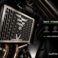GPR TECH compatible with  Voge 500R 2021/2024 e5 Protecteur de radiateur en titane 